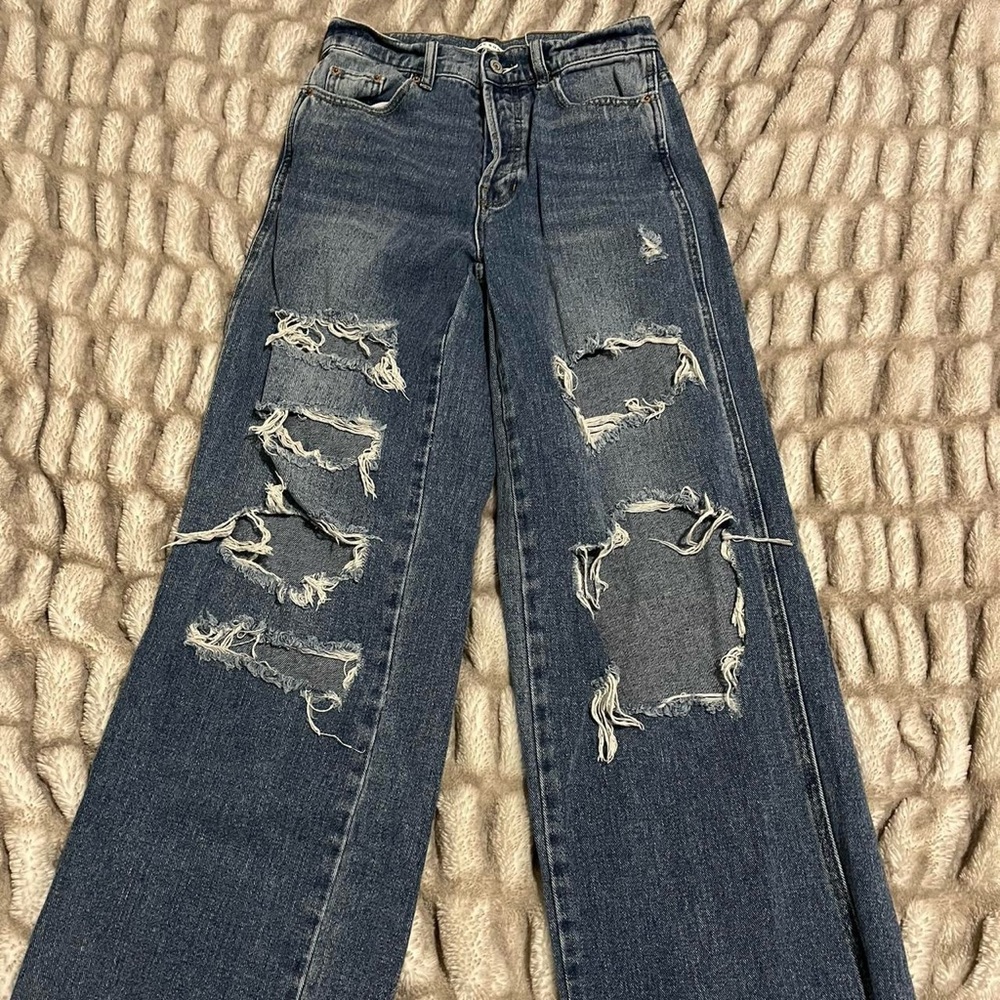 pacsun size 25” never worn 90s style baggy ripped jeans